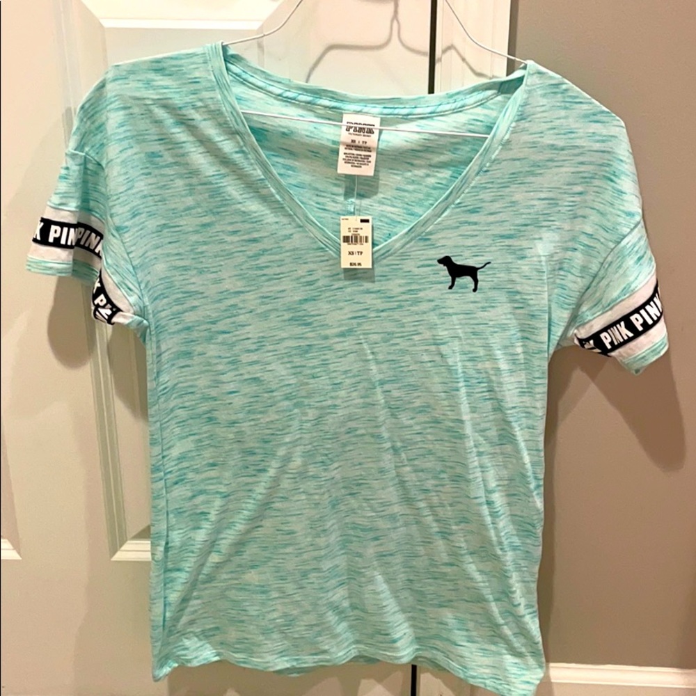 Pink V-neck Tee